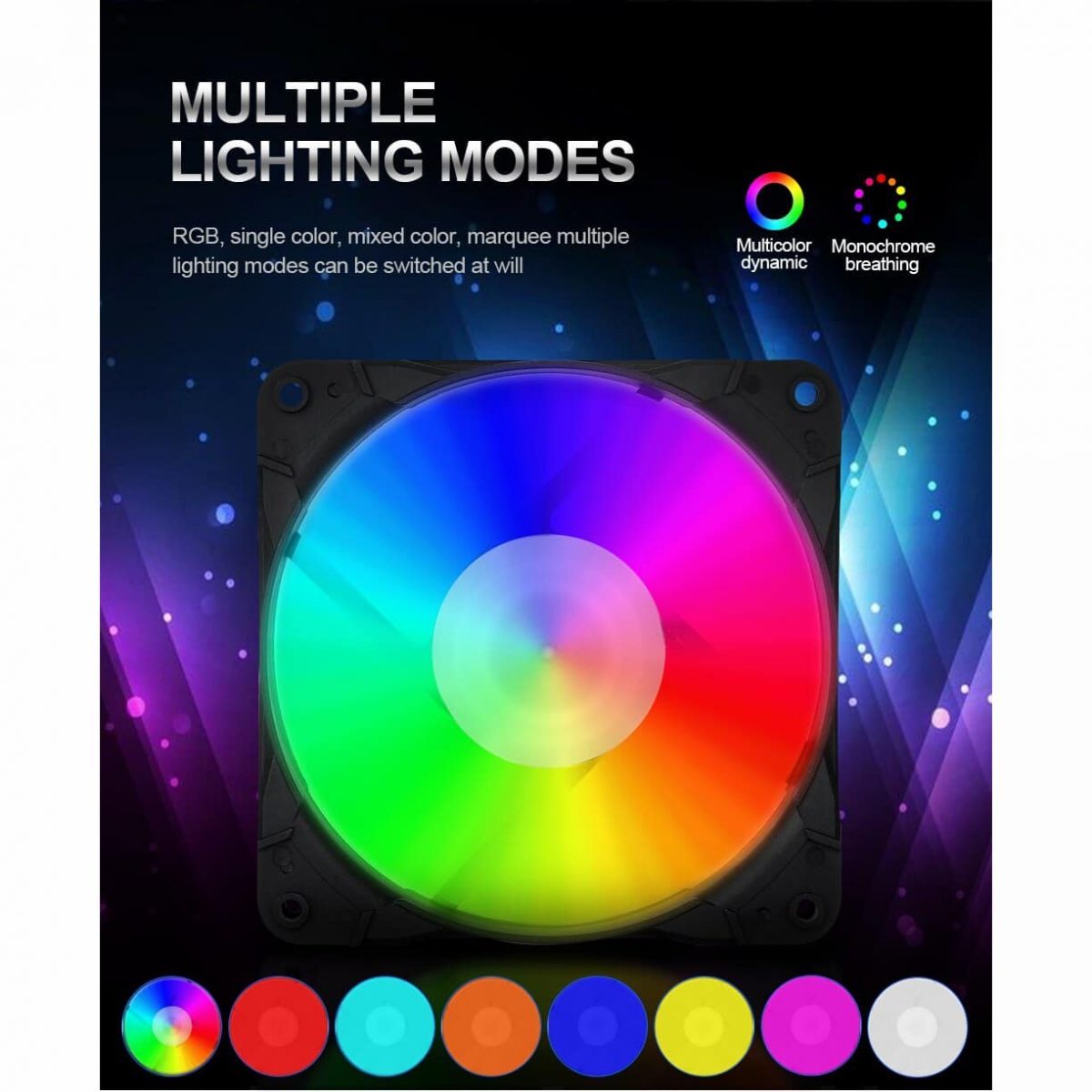 REDRAGON GC F007 RGB PC Case Fan 120mm (3 in 1 Kit)