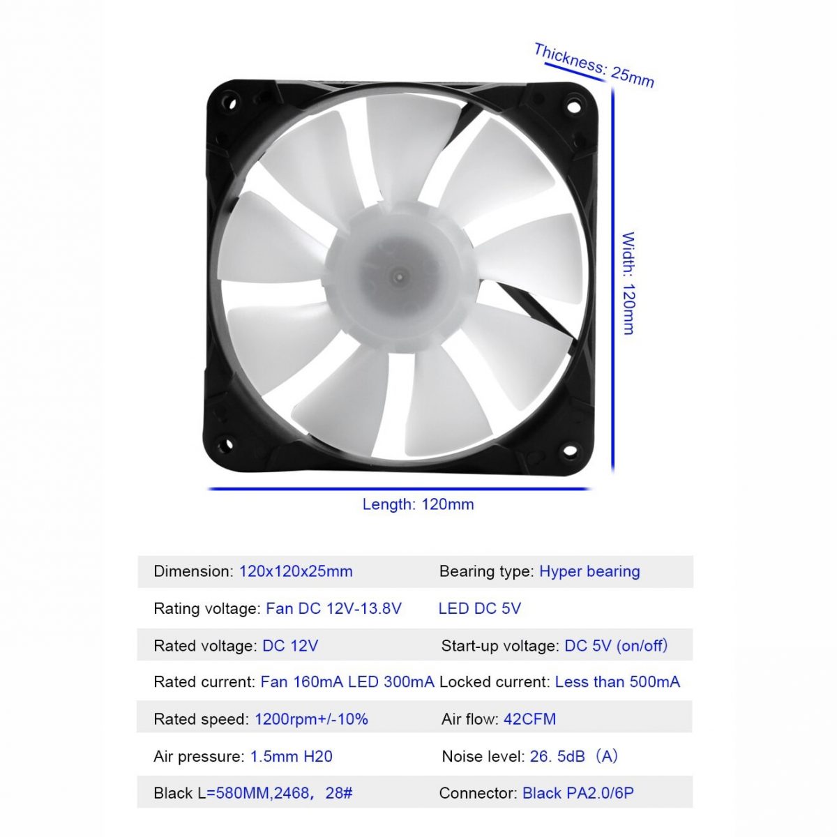 REDRAGON GC F007 RGB PC Case Fan 120mm (3 in 1 Kit)