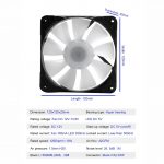 REDRAGON GC F007 RGB PC Case Fan 120mm (3 in 1 Kit)