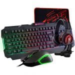 Gaming Bundle Keyboard mouse headset mousepad headset stand