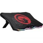 MARVO FN-40 RGB Laptop Cooler Cooling Pad / Supports Up To 17" Laptop / Cool RGB Backlight / 180mm Single-Fan Design / Adjustable Stand Angle / 2-Port USB Hub - Image 2