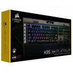 Corsair K95 RGB Platinum Mechanical Gaming Keyboard - Fastest Cherry MX Speed - USB Passthrough & Media Controls - Aluminum Finish - GunMetal - Image 8