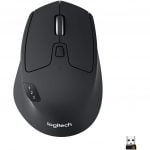 Logitech M720 Triathlon Wireless/Bluetooth Mouse - Hyper-Fast Scrolling - USB Unifying Receiver - Computer and Laptop - Black