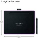 Wacom Intuos M Bluetooth Graphic Pen Tablet Berry Pink (CTL-6100WLP) - الصورة 3