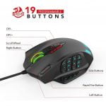 Redragon M908 Impact MMO Gaming Mouse - 12 Side Buttons - Optical Sensor 12,400DPI