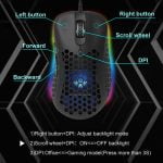 AULA F810 RGB Gaming Mouse - 6,400 DPI - 98 Gram (Black) - Image 7