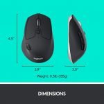 Logitech M720 Triathlon Wireless/Bluetooth Mouse - Hyper-Fast Scrolling - USB Unifying Receiver - Computer and Laptop - Black - الصورة 4