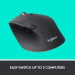 Logitech M720 Triathlon Wireless/Bluetooth Mouse - Hyper-Fast Scrolling - USB Unifying Receiver - Computer and Laptop - Black - الصورة 5