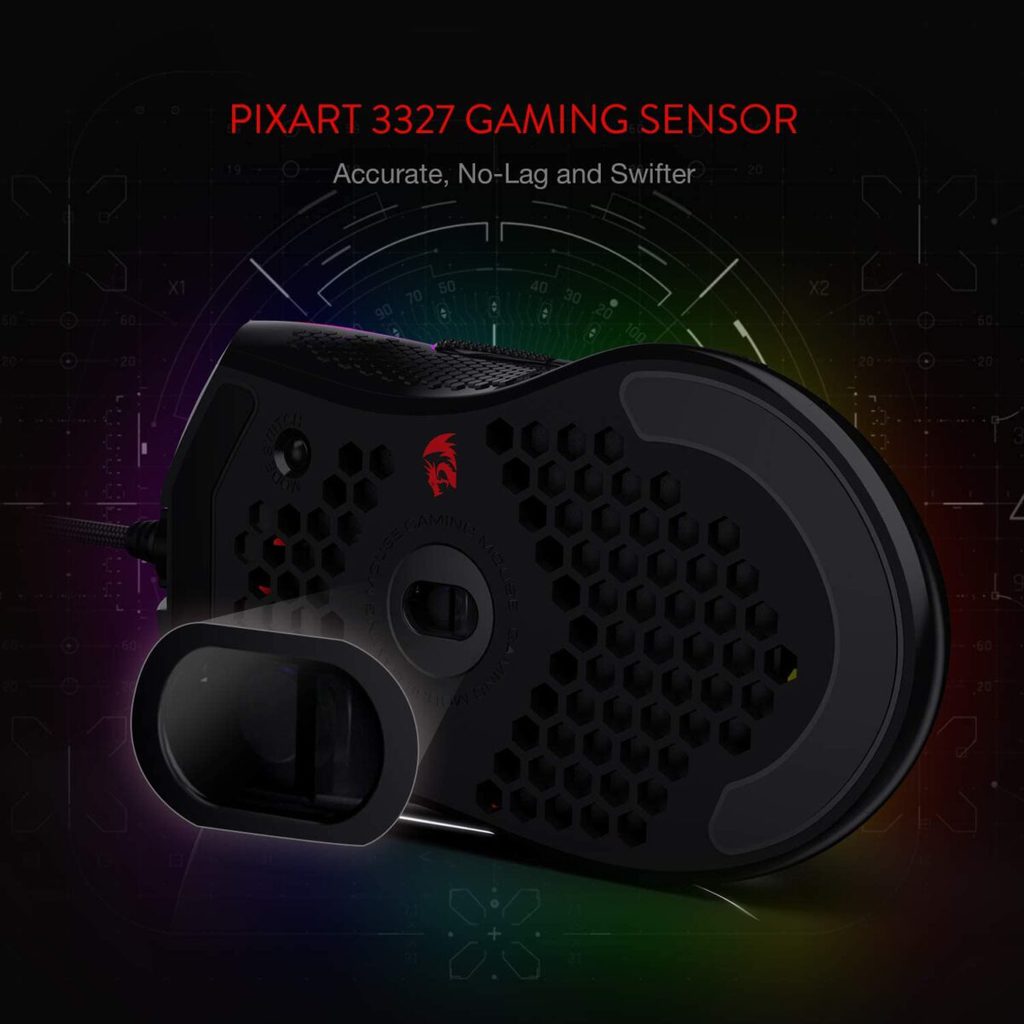 Redragon M808 Storm Gaming Mouse - 12,400 DPI (Black) - Image 12