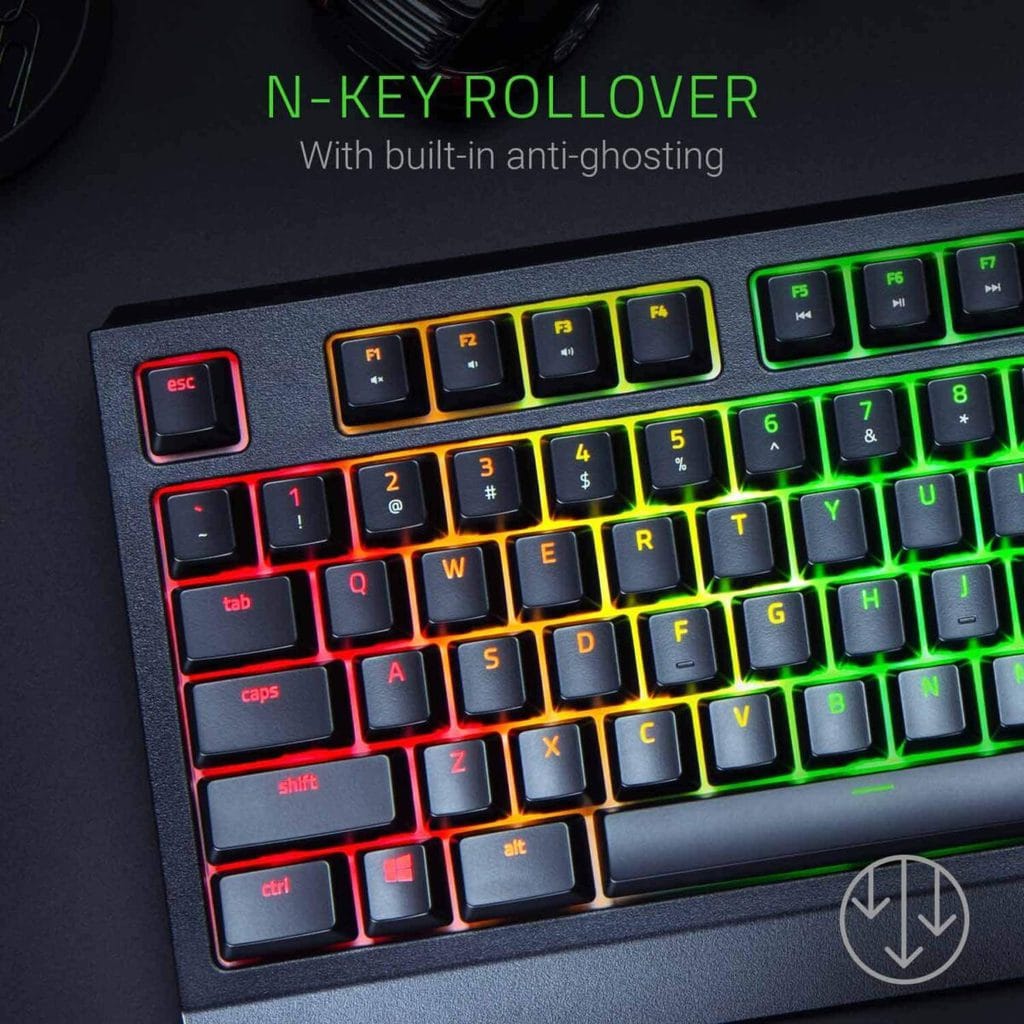 Razer BlackWidow Mechanical Gaming Keyboard - Green Switches Tactile & Clicky (Black) - Image 2