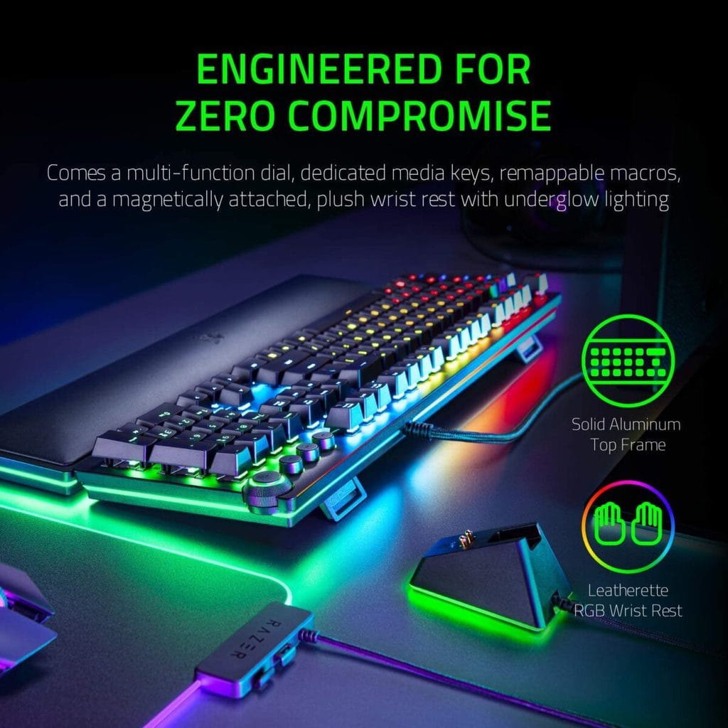 Razer Huntsman Elite Gaming Keyboard - Purple Optical Switches Clicky - Image 6