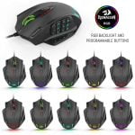 Redragon M908 Impact MMO Gaming Mouse - 12 Side Buttons - Optical Sensor 12,400DPI