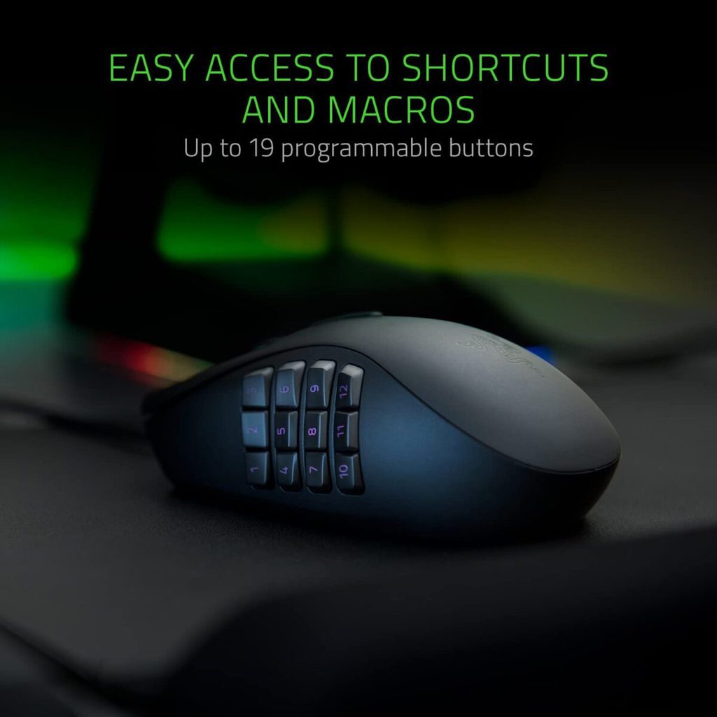 Razer Naga Trinity MOBA / MMO Gaming Mouse - 16,000 DPI 5G Optical Sensor - Image 3