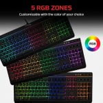 HyperX Alloy Core RGB Membrane Gaming Keyboard - Comfortable Quiet Silent Keys - Image 6