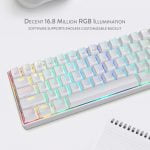 REDRAGON K530 Draconic RGB 60% Gaming Wireless Mechanical Keyboard - Brown Switches - White - الصورة 5