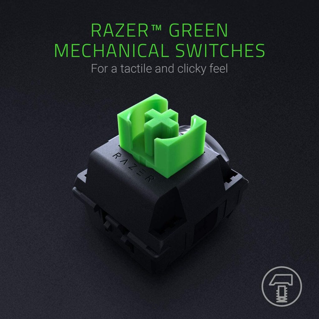 Razer BlackWidow Mechanical Gaming Keyboard - Green Switches Tactile & Clicky (Black) - Image 5
