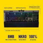 Corsair K95 RGB Platinum Mechanical Gaming Keyboard - Fastest Cherry MX Speed - USB Passthrough & Media Controls - Aluminum Finish - GunMetal - Image 4