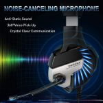 ONIKUMA K5 Pro Blue LED Gaming Headset – Stereo – Noise canceling Microphone – Xbox One/PS4/PS5/PC – Black - Image 4
