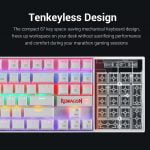 Redragon K552 KUMARA Rainbow Mechanical Gaming Keyboard - Red Switch (White) - Image 6