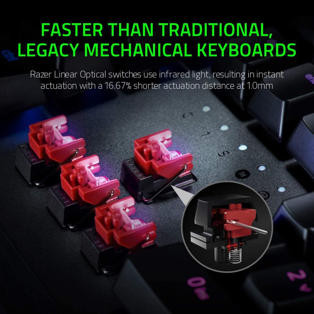 Razer Huntsman Elite Gaming Keyboard - Red Optical Switches Linear - Image 4