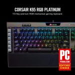 Corsair K95 RGB Platinum Mechanical Gaming Keyboard - Fastest Cherry MX Speed - USB Passthrough & Media Controls - Aluminum Finish - GunMetal - Image 5