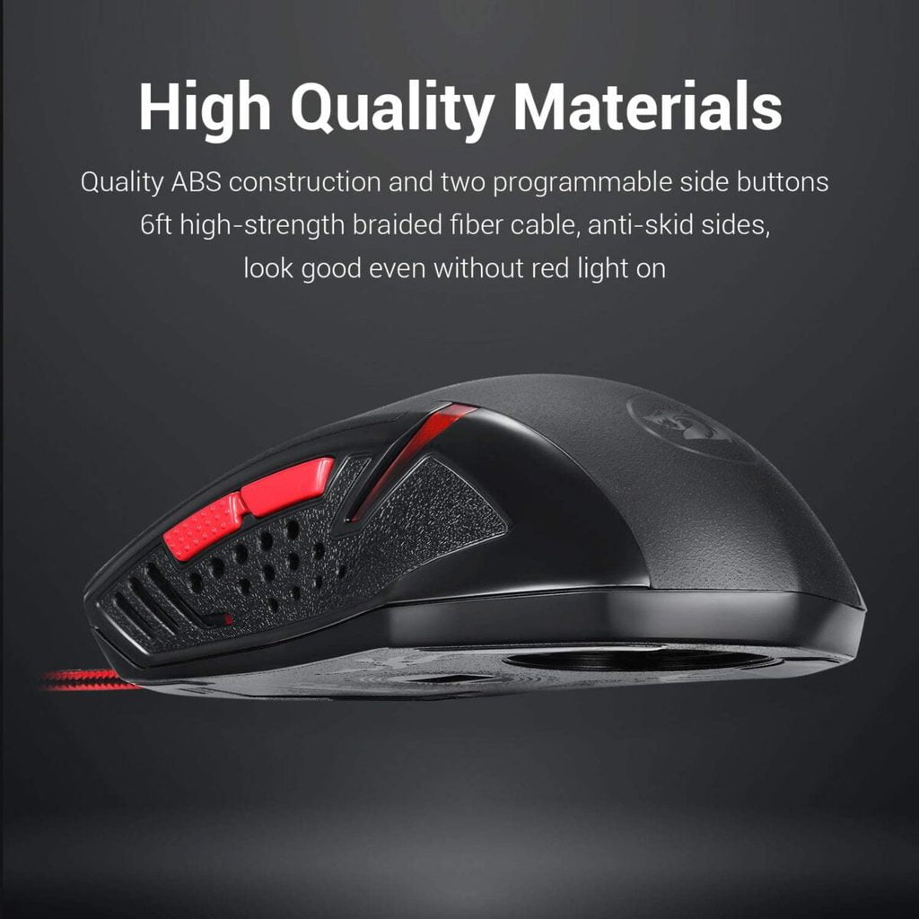 Redragon M601-BA Gaming Mouse and Mouse Pad Combo - 6 Button Mouse, 3200 DPI - Large Mouse Pad P016 - Image 3
