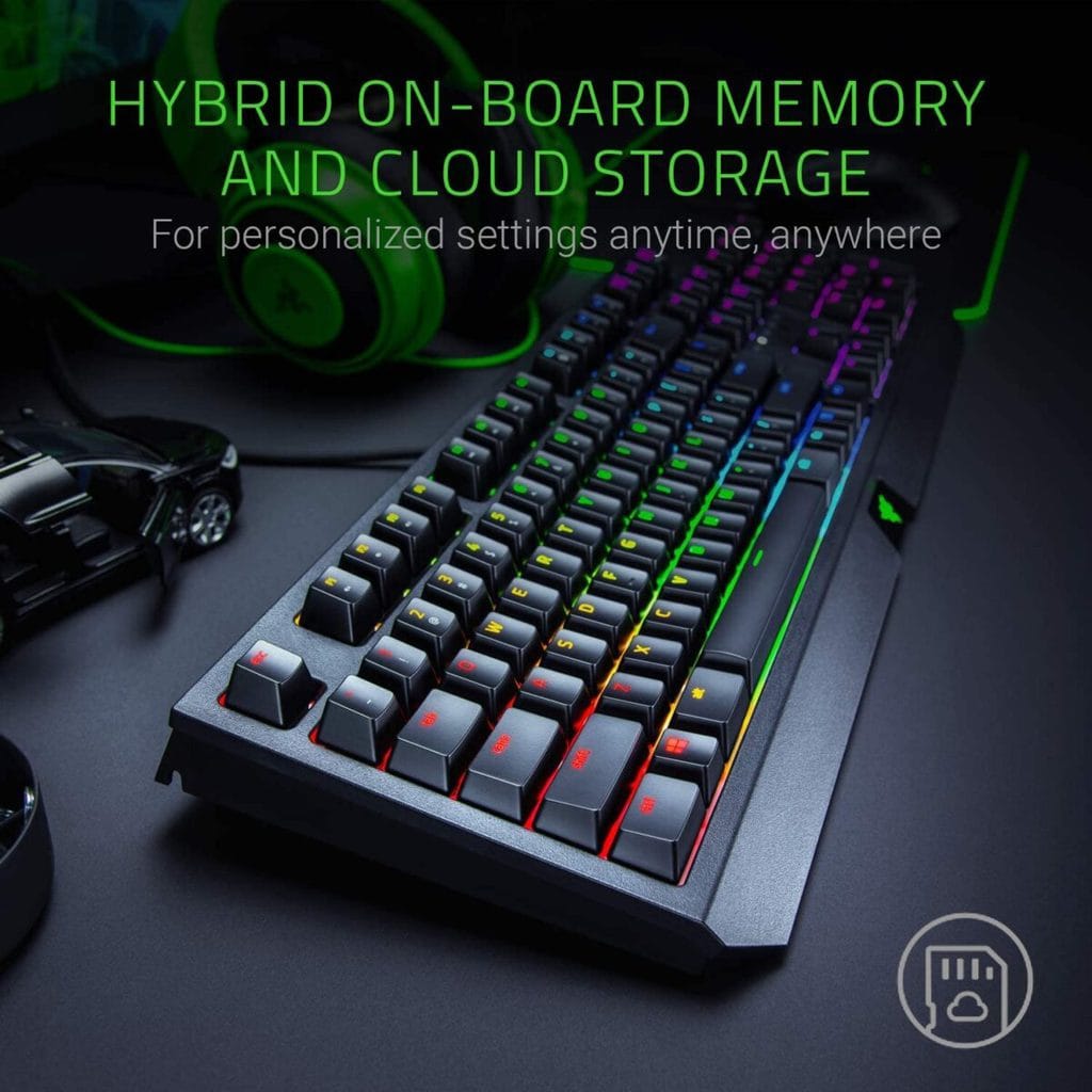 Razer BlackWidow Mechanical Gaming Keyboard - Green Switches Tactile & Clicky (Black) - Image 3