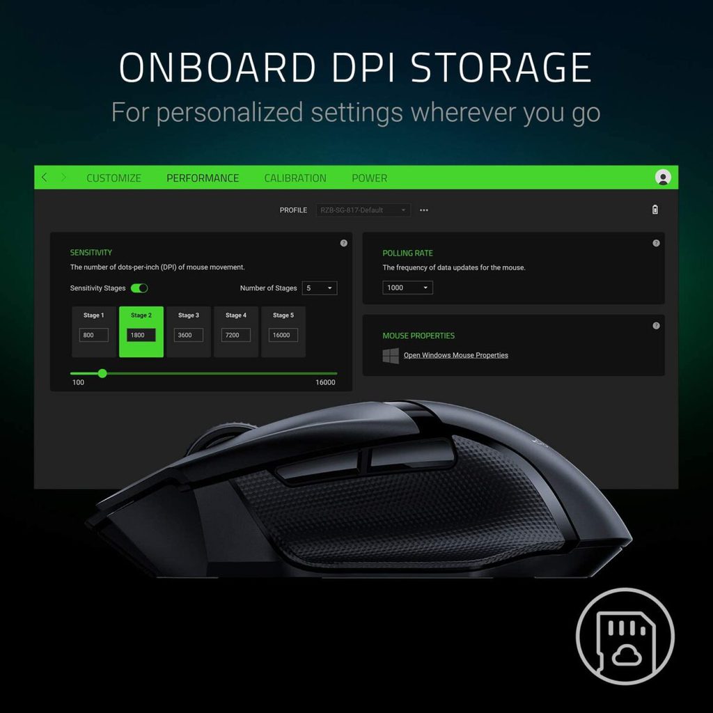 Razer Basilisk X Bluetooth & Wireless Gaming Mouse