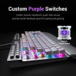Redragon K550 RGB Yama Gaming Mechanical Keyboard - Purple Switches - Multimadia & Macro Recording Keys - Wrist Rest - Volume Control (White) - Image 5