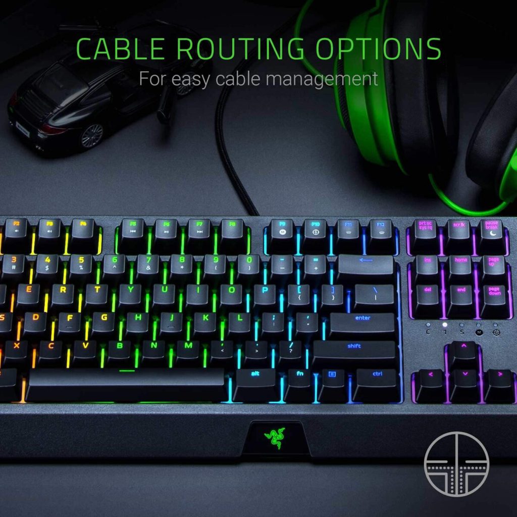Razer BlackWidow Mechanical Gaming Keyboard - Green Switches Tactile & Clicky (Black) - Image 6