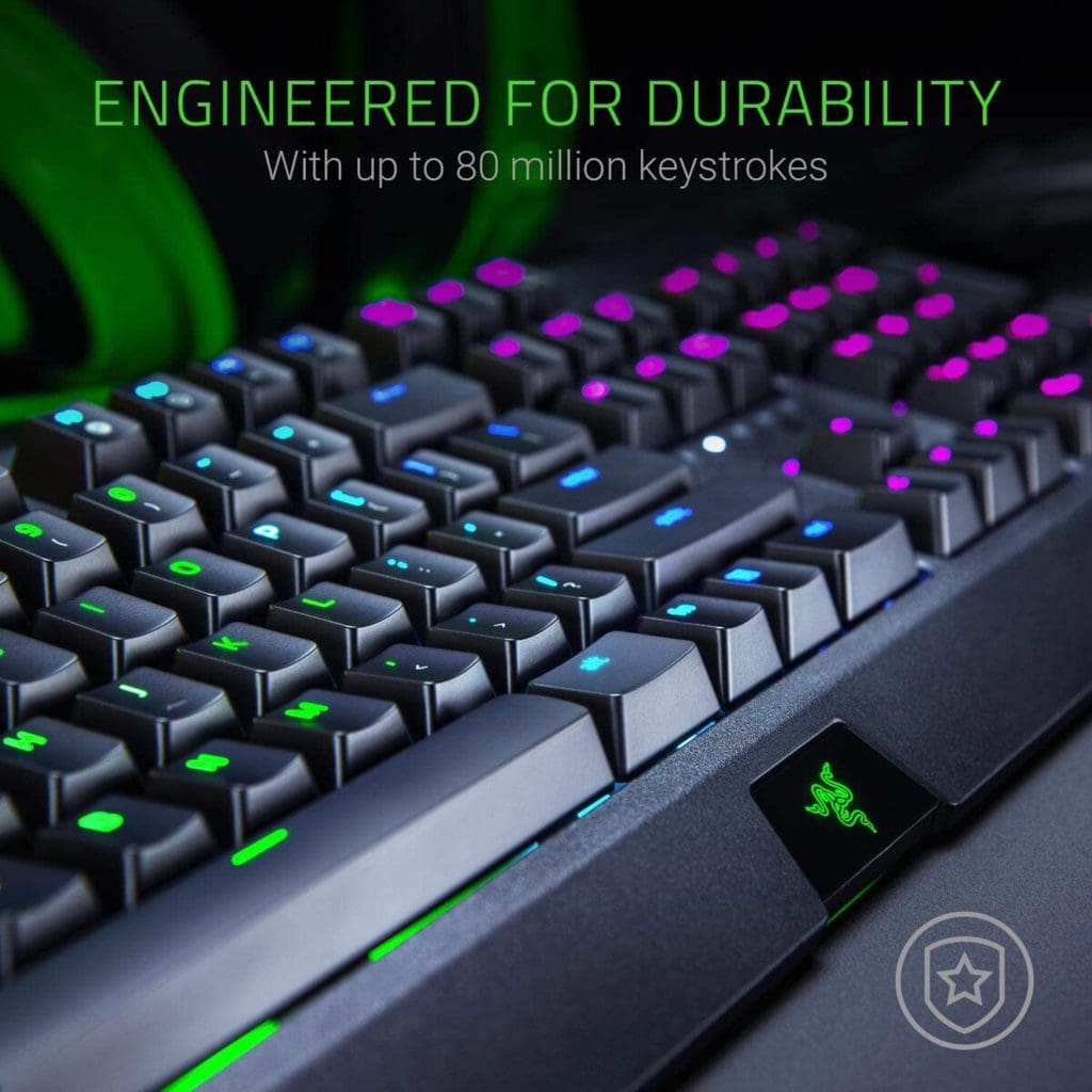 Razer BlackWidow Mechanical Gaming Keyboard - Green Switches Tactile & Clicky (Black) - Image 7