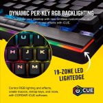 Corsair K95 RGB Platinum Mechanical Gaming Keyboard - Fastest Cherry MX Speed - USB Passthrough & Media Controls - Aluminum Finish - GunMetal - Image 6