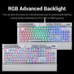 Redragon K550 RGB Yama Gaming Mechanical Keyboard - Purple Switches - Multimadia & Macro Recording Keys - Wrist Rest - Volume Control (White) - Image 2
