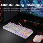 Redragon K552 KUMARA Rainbow Mechanical Gaming Keyboard - Red Switch (White) - Image 3