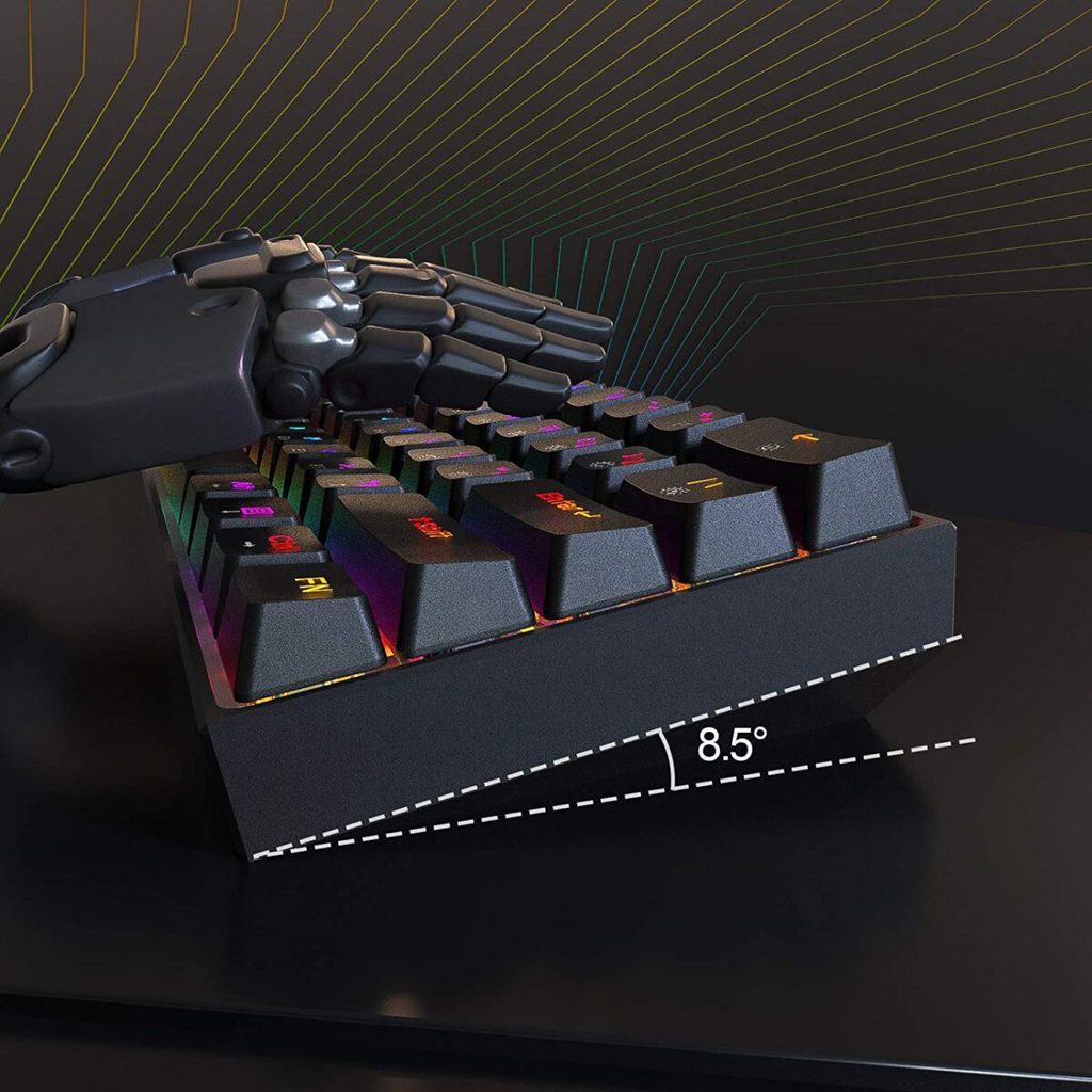 Dierya DK61 Pro Bluetooth 5.1 Mechanical Gaming Keyboard 60% Wireless/Wired - Gateron Optical Blue Switch - Image 5