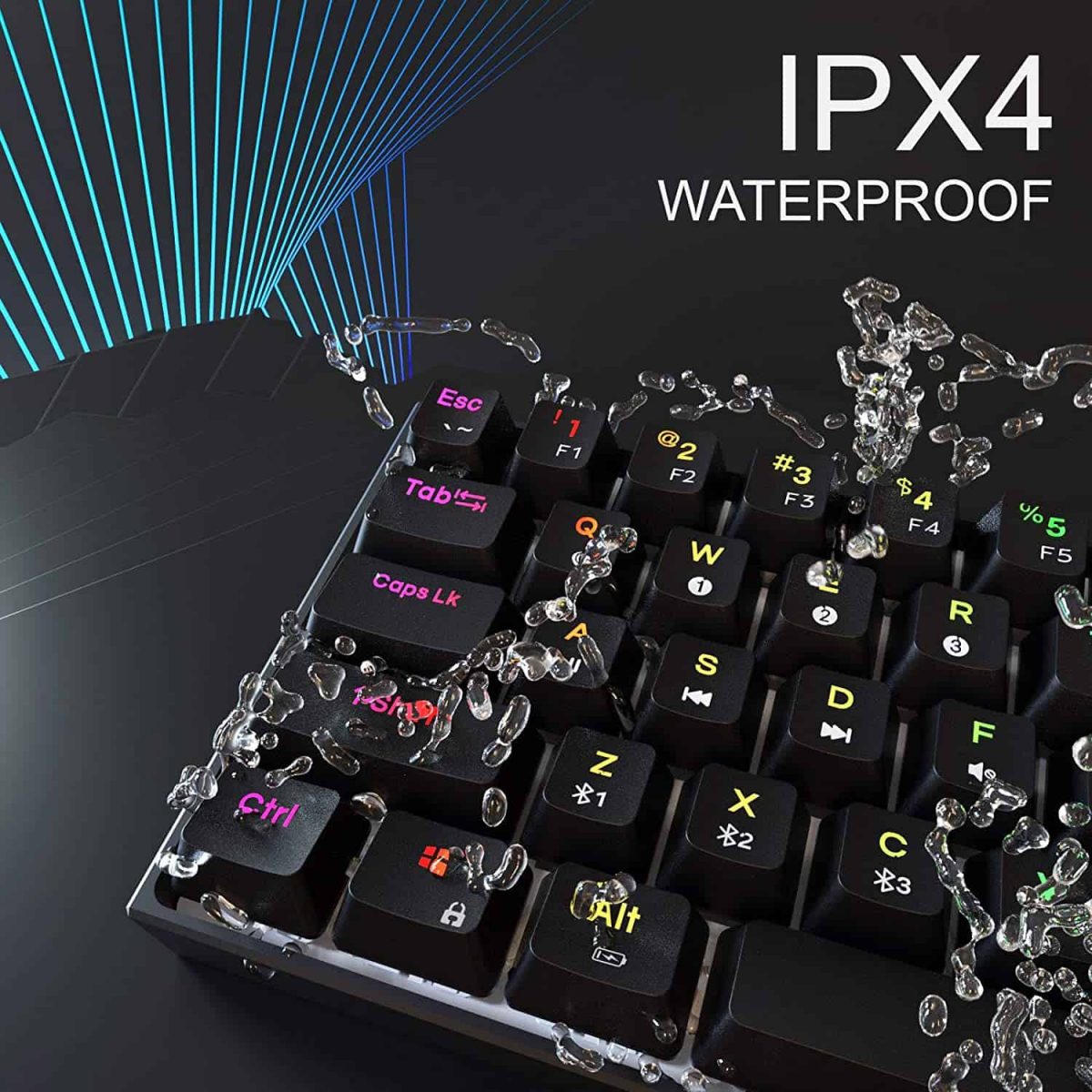Dierya DK61 Pro Bluetooth 5.1 Mechanical Gaming Keyboard 60% Wireless/Wired - Gateron Optical Blue Switch - Image 7