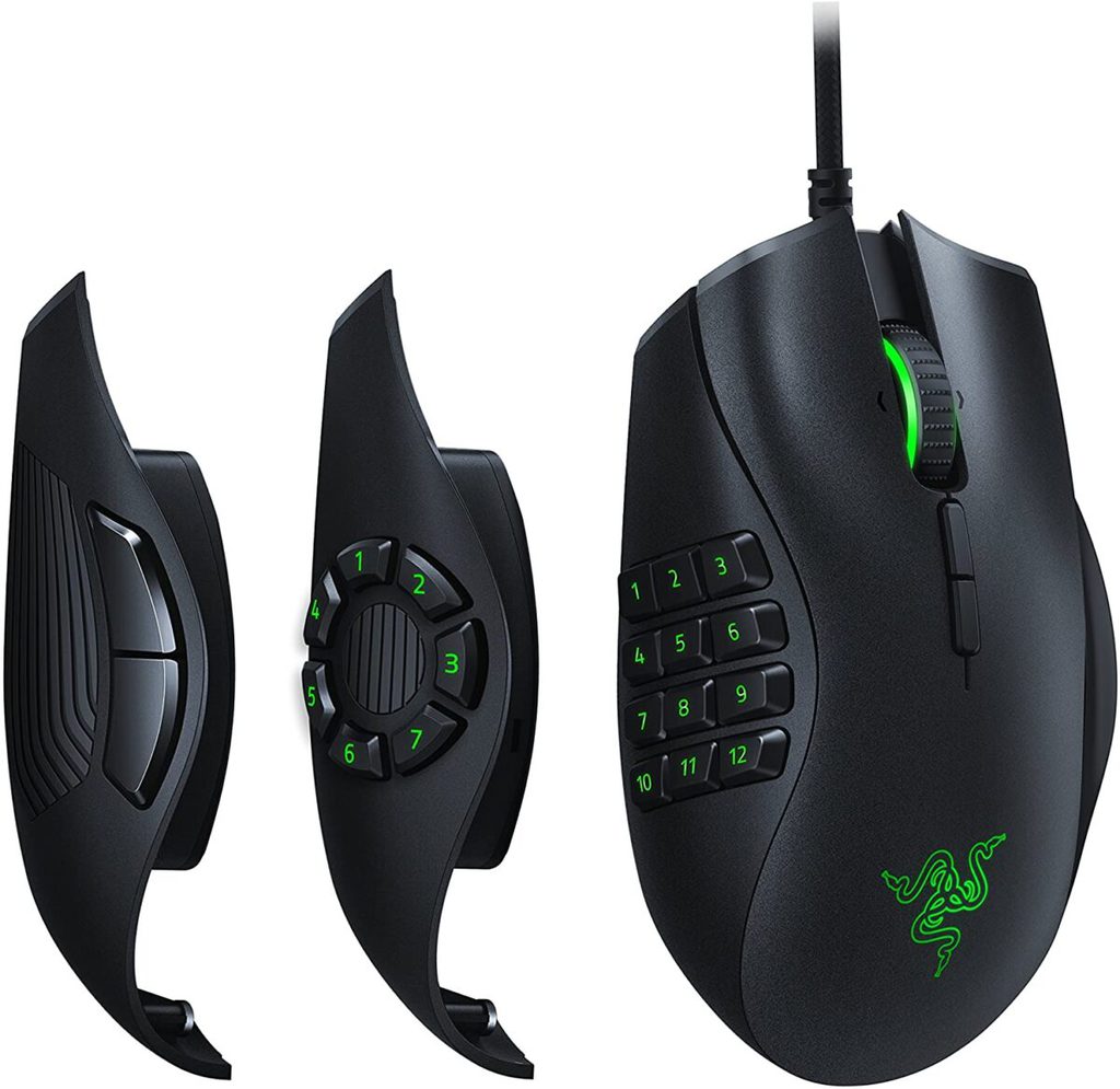 Razer Naga Trinity MOBA / MMO Gaming Mouse - 16,000 DPI 5G Optical Sensor - Image 1
