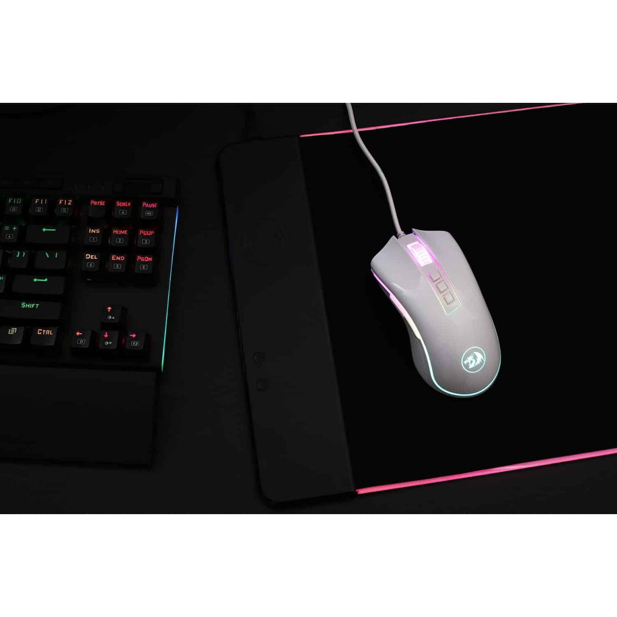 Redragon M711 Cobra RGB Gaming Mouse Optical Sensor 12,400 DPI (White) - Image 5