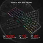 REDRAGON K530 Pro Draconic RGB 60% Gaming Wireless Mechanical Keyboard - BT/2.4Ghz/Wired 3-Mode
