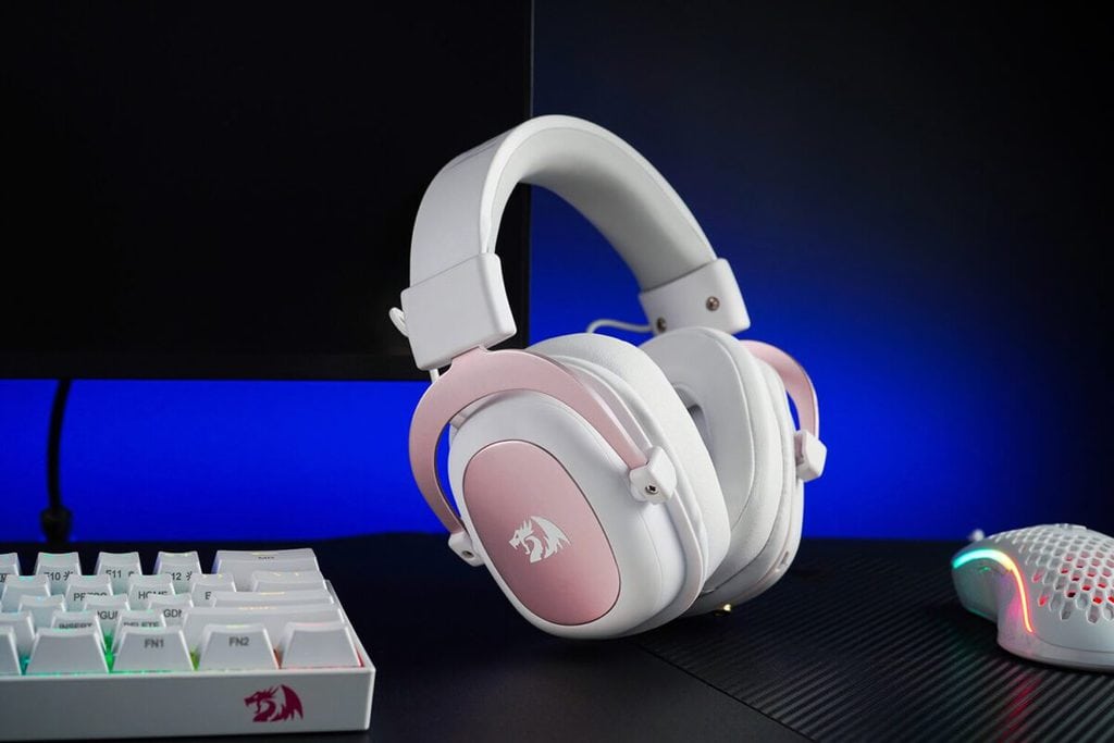 ⁦Redragon H510 Zeus 2 Gaming Headset – 7.1 Surround Sound (White)⁩ - الصورة ⁦5⁩