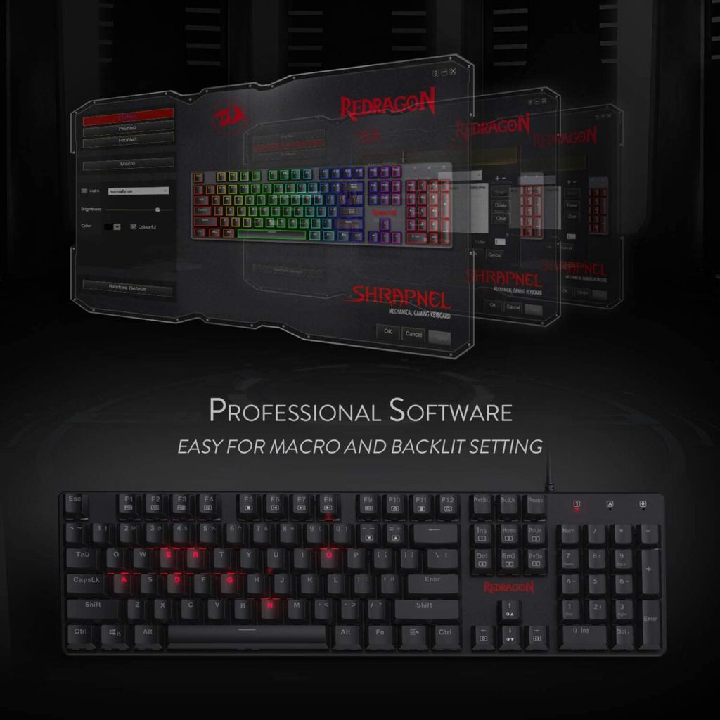 Redragon K589 Low Profile Mechanical Keyboard Optical Red Switch