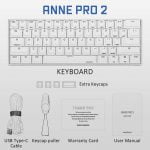 Anne Pro 2 60% Mechanical Keyboard Blue Switch White