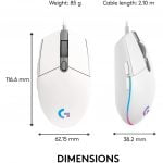 Logitech G102 Lightsync Gaming mouse White