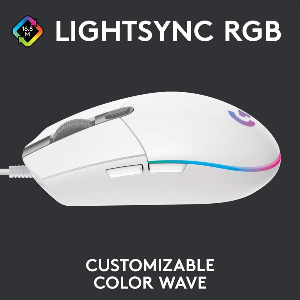 Logitech G102 Lightsync Gaming mouse White