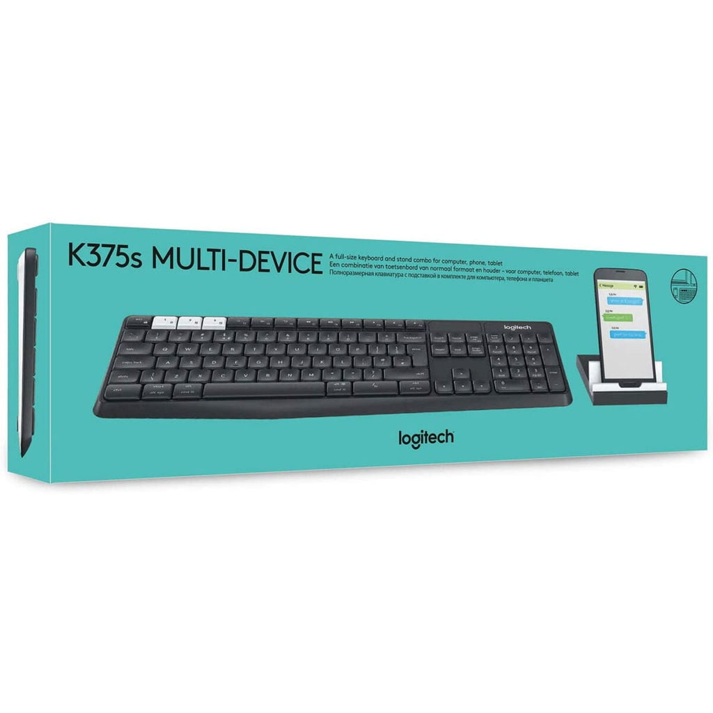 Logitech K375s MULTI-DEVICE Wireless Keyboard and Stand Combo