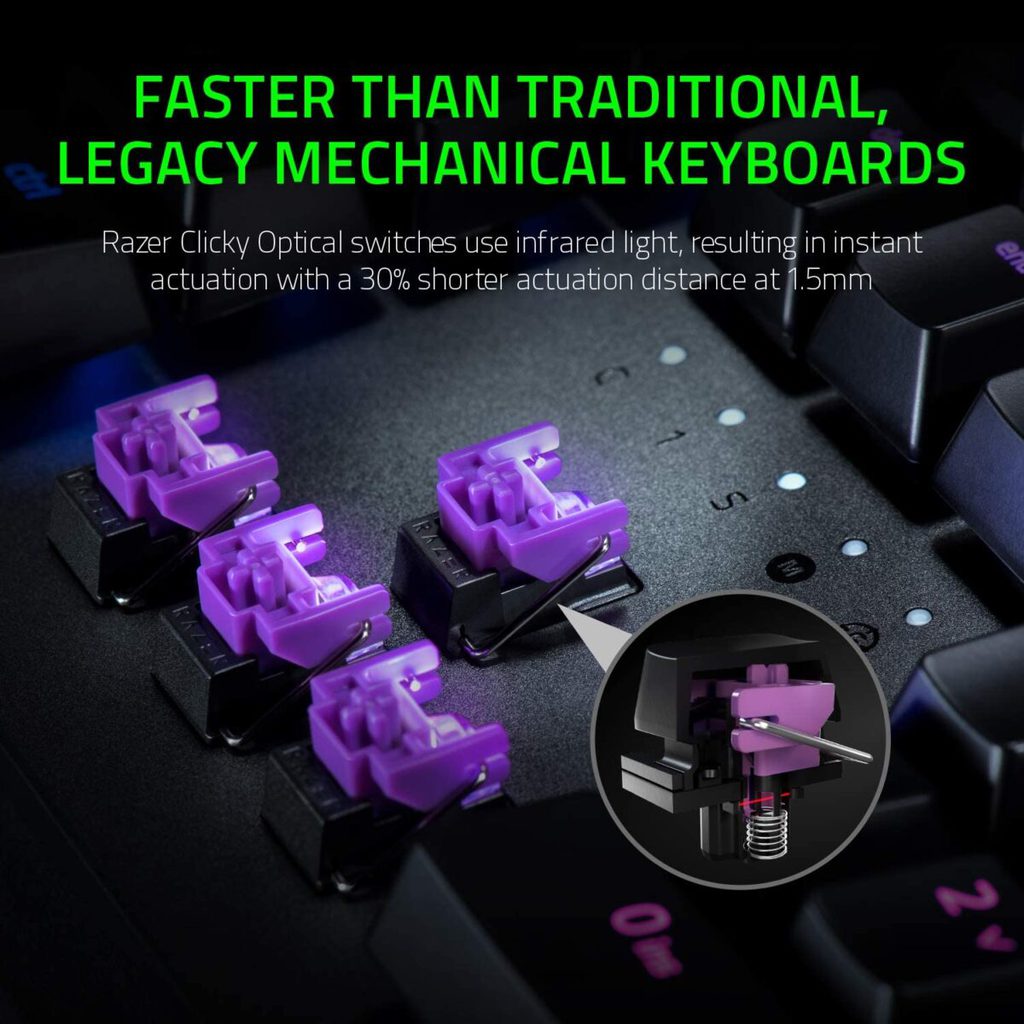 Razer Huntsman Elite Gaming Keyboard Purple Switch