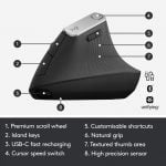 Logitech MX Vertical Wireless Bluetooth Mouse