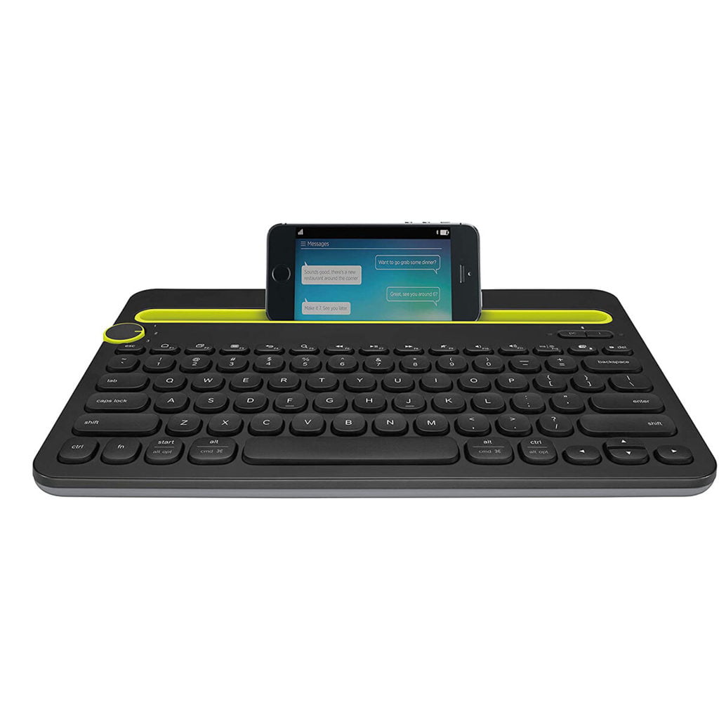⁦Logitech K480 Bluetooth Multi-Device Portable Wireless Keyboard with Integrated Stand Phone Holder⁩ - الصورة ⁦5⁩