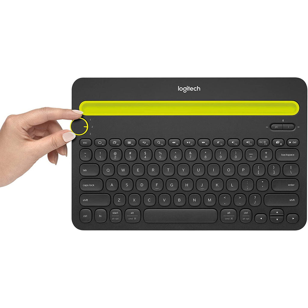 ⁦Logitech K480 Bluetooth Multi-Device Portable Wireless Keyboard with Integrated Stand Phone Holder⁩ - الصورة ⁦6⁩