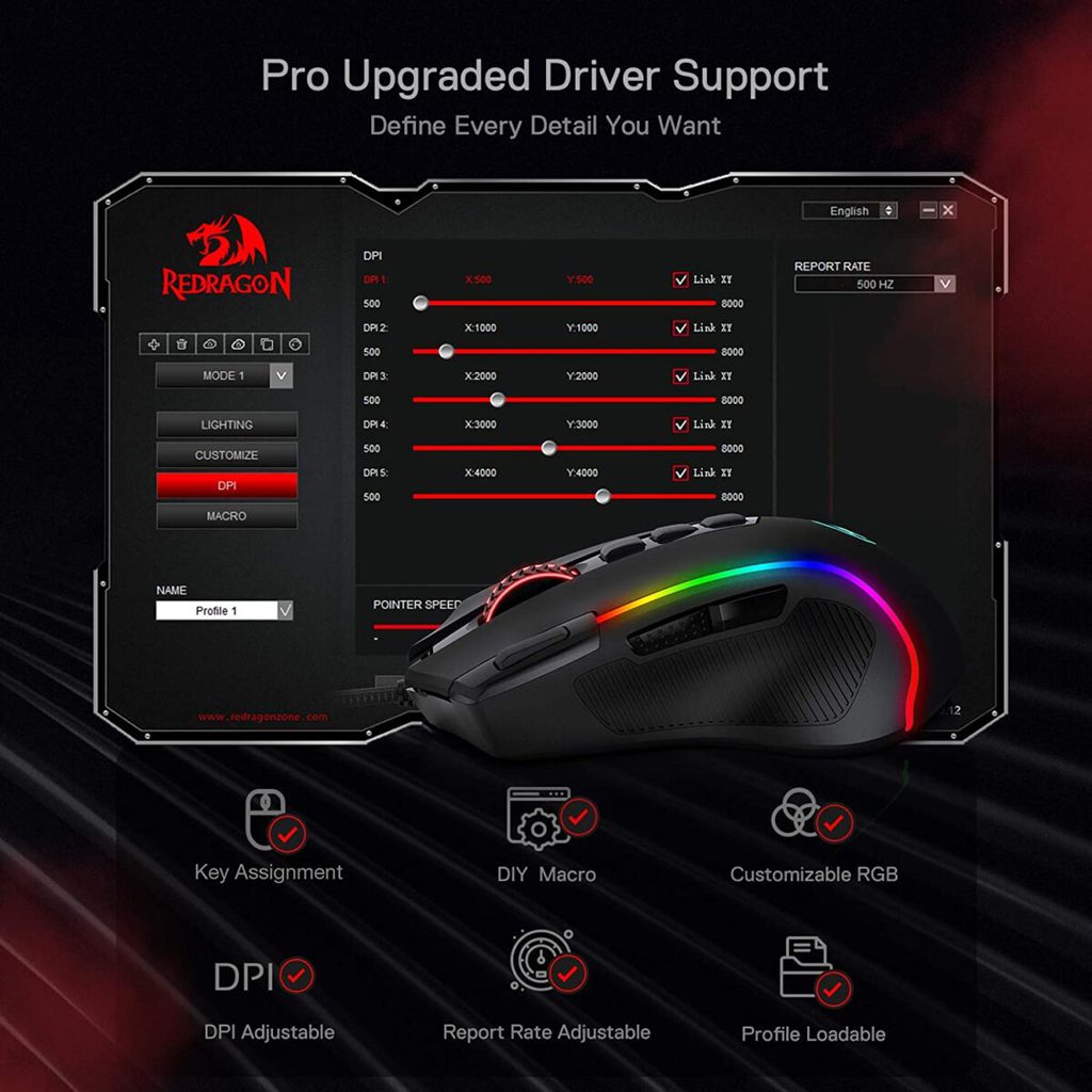 Redragon M612 Predator Gaming Mouse